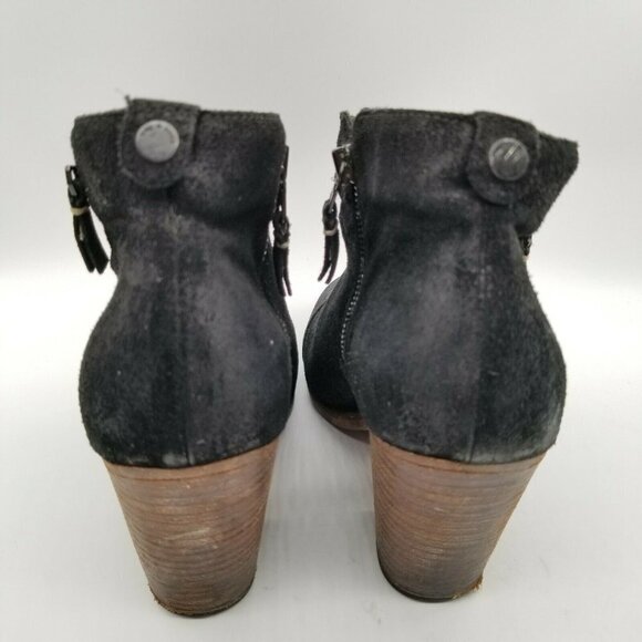 Rag & Bone Womens Margot Black Suede Block Heel Ankle Booties Size US 8 EUR 38.5 - Picture 5 of 7